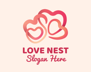 Heart Loop Family Love logo design