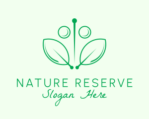 Natural Acupuncture Leaf logo design