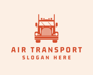 Orange Freight Truck logo design