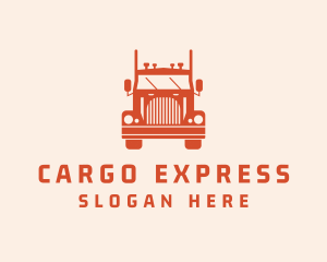 Orange Freight Truck logo design