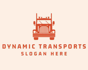 Orange Freight Truck logo design