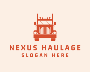 Orange Freight Truck logo design