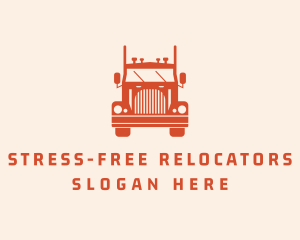 Orange Freight Truck logo design