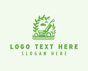 Mower Grass Cutting logo