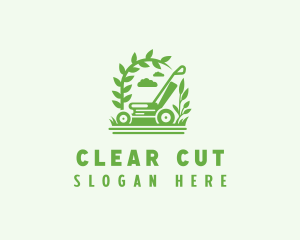 Mower Grass Cutting logo design