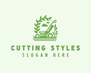 Mower Grass Cutting logo