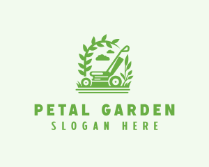 Mower Grass Cutting logo design