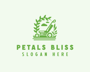 Mower Grass Cutting logo design