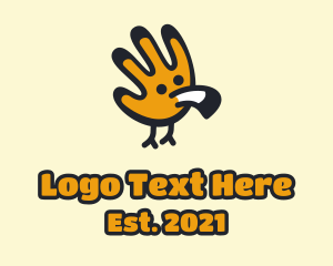 Hand Yellow Toucan logo