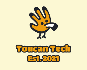 Hand Yellow Toucan logo design