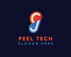 Sticker Peel Letter G logo