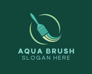 Paint Brush Home Renovation logo design