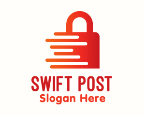 Red Fast Lock logo design