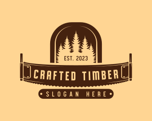 Wood Cutter Saw logo design