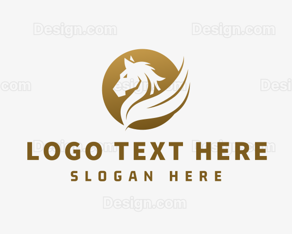 Luxurious Winged Horse Logo