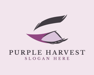 Purple Eyeliner Eyelashes logo design