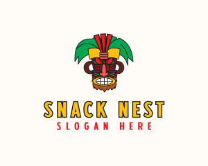 Tropical Tiki Mask logo design