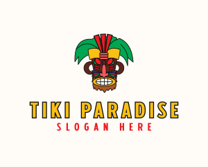 Tropical Tiki Mask logo design