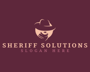 Western Cowgirl Hat logo design