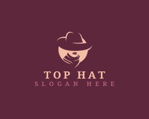 Western Cowgirl Hat logo design