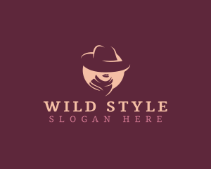 Western Cowgirl Hat logo design