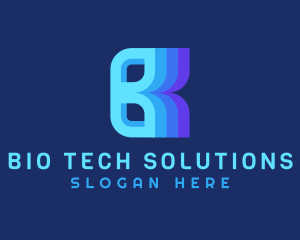 Tech Finance Letter B logo design