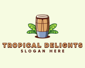 Tropical Conga Drum logo design