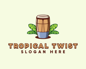 Tropical Conga Drum logo design