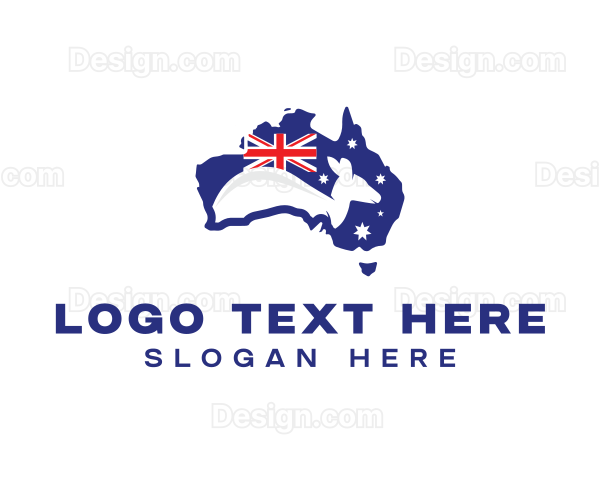 Australia Kangaroo Country Logo