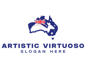 Australia Kangaroo Country logo design