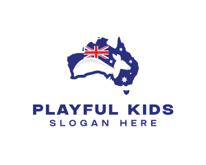 Australia Kangaroo Country logo design