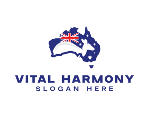 Australia Kangaroo Country logo design