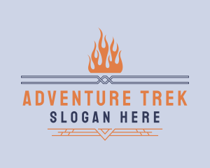 Camp Fire Adventure logo design