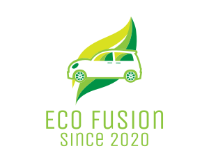 Green Eco Automotive Car logo design