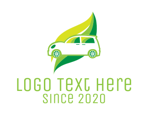 Hybrid - Green Eco Automotive Car logo design