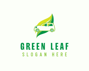 Green Eco Automotive Car logo design