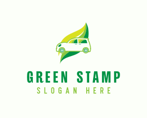 Green Eco Automotive Car logo design