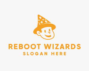 Pizza Wizard Boy logo design