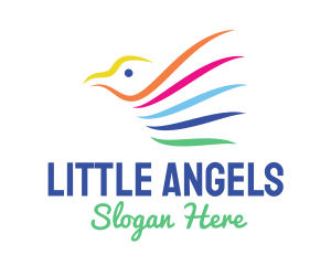 Colorful Bird Wings Logo