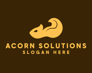 Squirrel Tail Animal  logo design