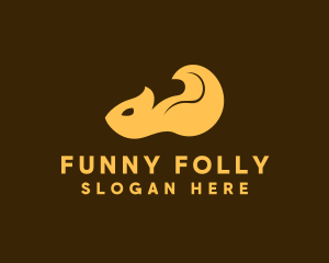 Squirrel Tail Animal  logo design