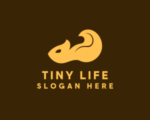 Squirrel Tail Animal  logo design