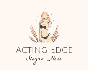 Underwear Lingerie Model  logo design