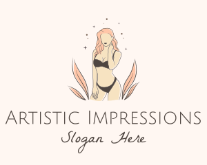 Underwear Lingerie Model  logo design