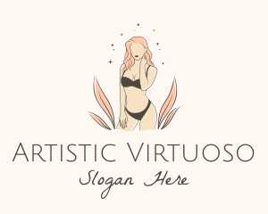 Underwear Lingerie Model  logo design