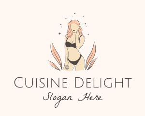 Underwear Lingerie Model  logo design