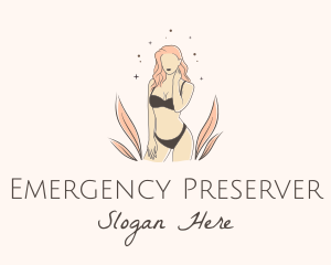 Underwear Lingerie Model  logo design