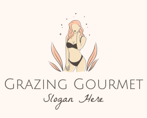 Underwear Lingerie Model  logo design