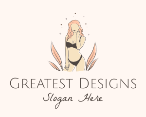 Underwear Lingerie Model  logo design