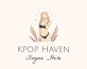 Underwear Lingerie Model  logo design